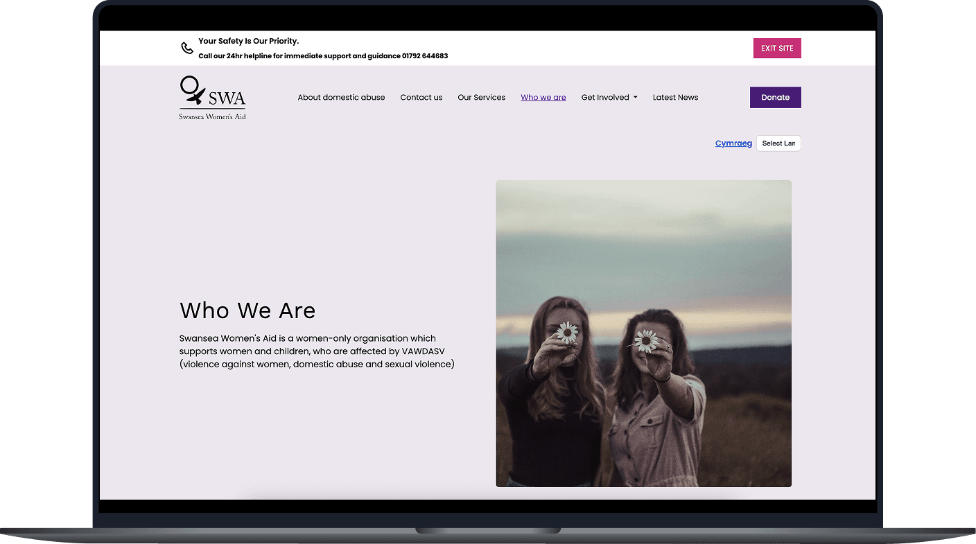 Swansea Women Aid — Full Website Rebuild